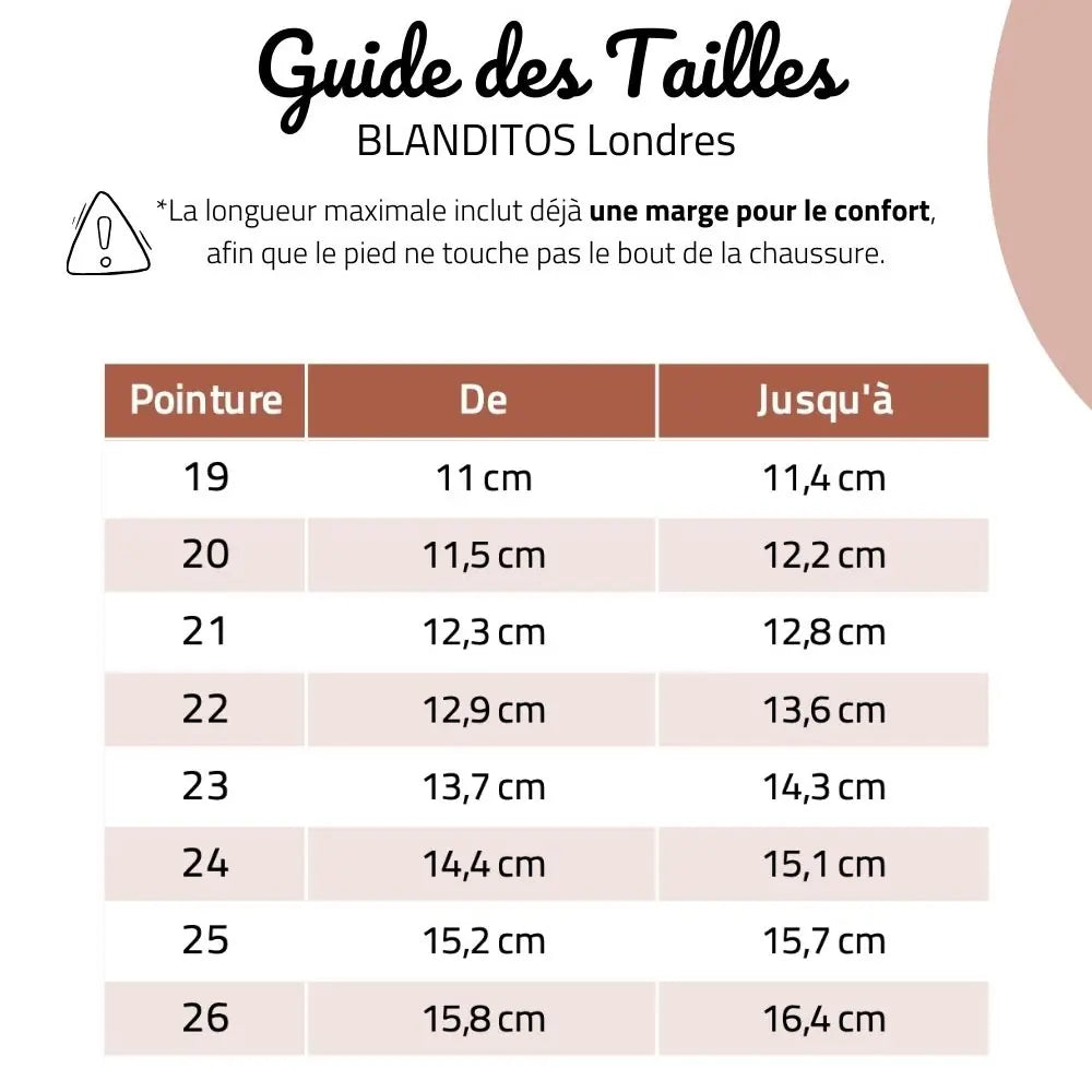 BLANDITOS Baskets Barefoot Londres Rose ma petite pointure 