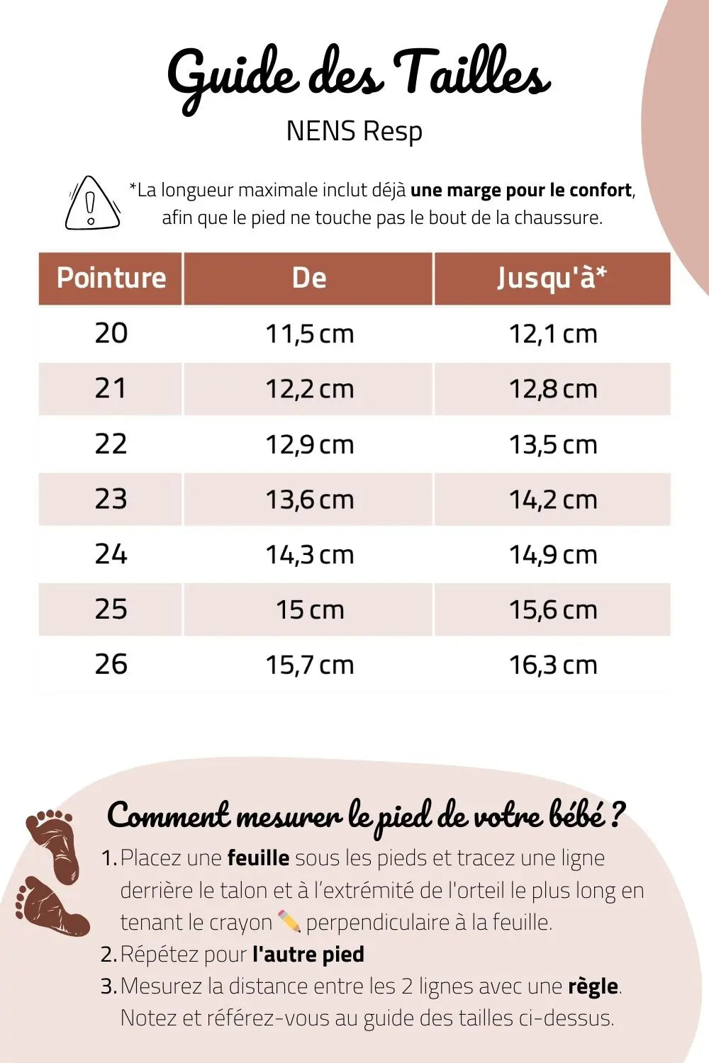 guide des tailles