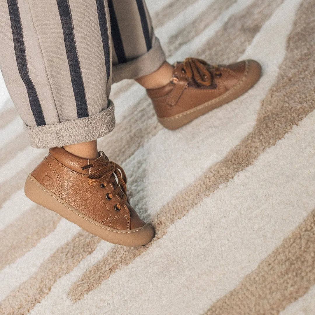 SHOO POM Bottines Barefoot Plum Lace Nappa Camel ma petite pointure 