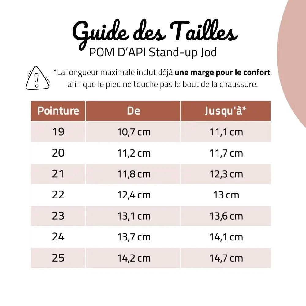 POM D'API Bottines Stand Up Jod Nubuck Camel ma petite pointure 