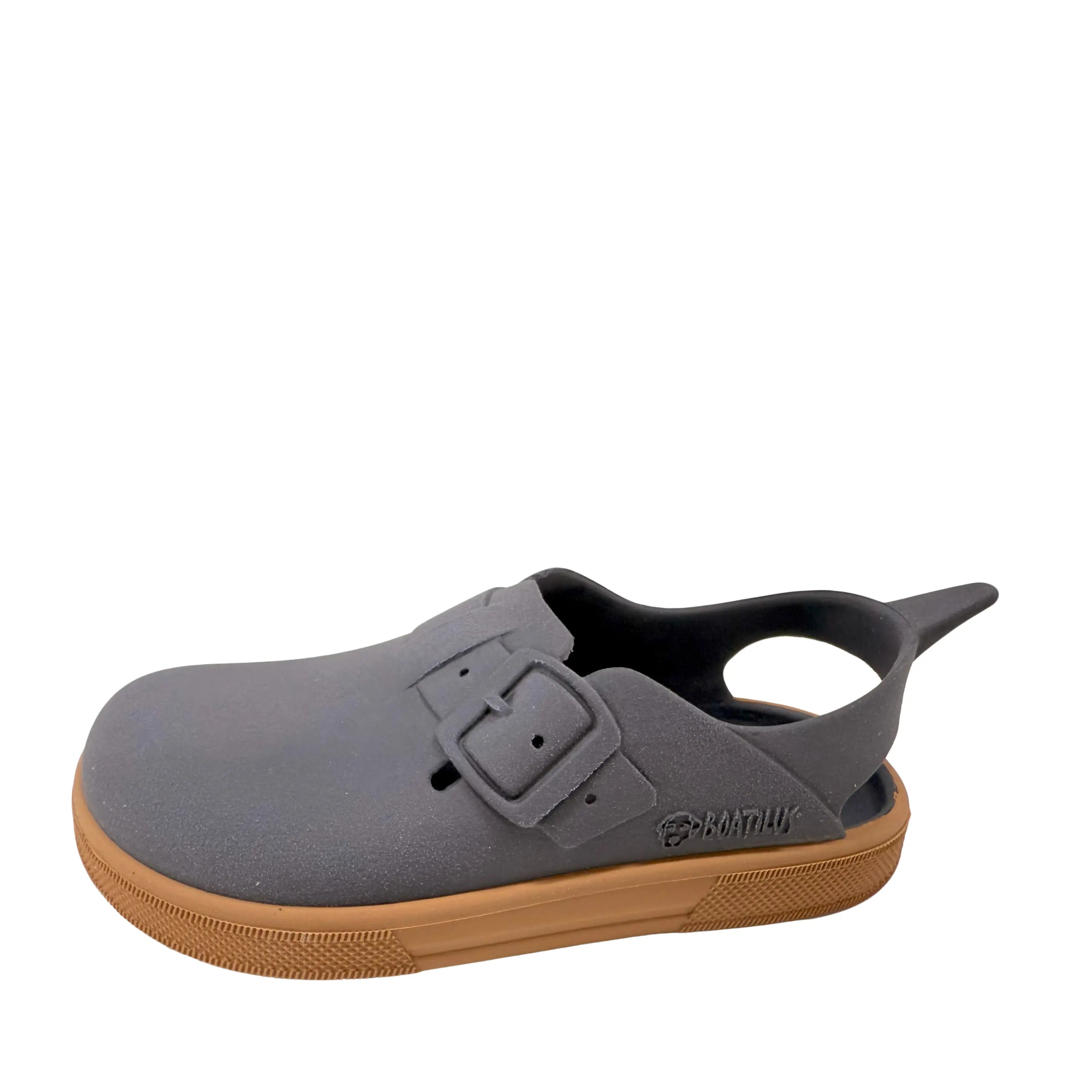 Sabots de Plage enfant Barefoot Bostveg Brushed Navy Beige Boatilus