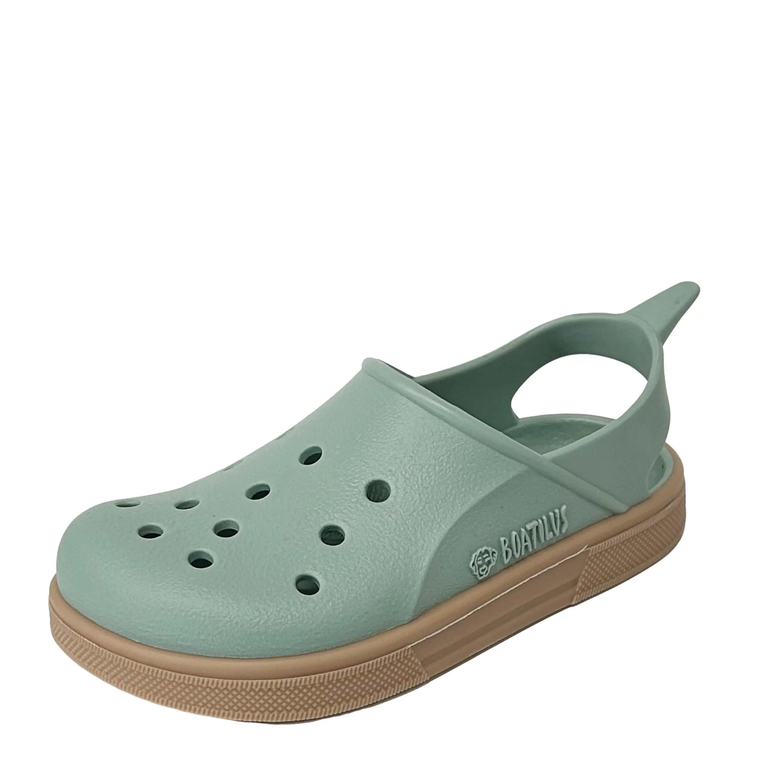 Sabots de Plage Barefoot Cloggy Pastel Green Beige Boatilus 