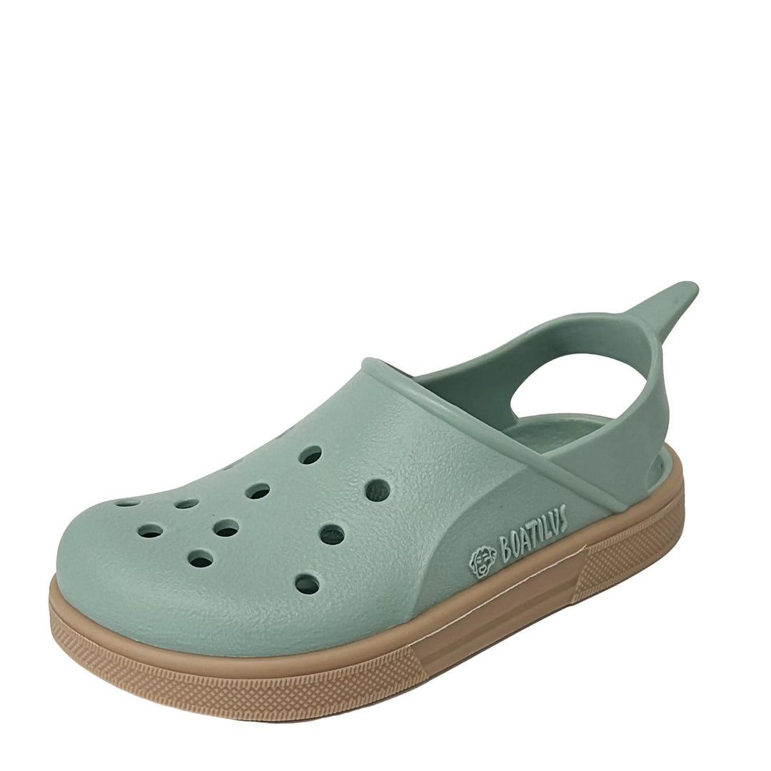 Sabots de Plage Barefoot Cloggy Pastel Green Beige Boatilus 
