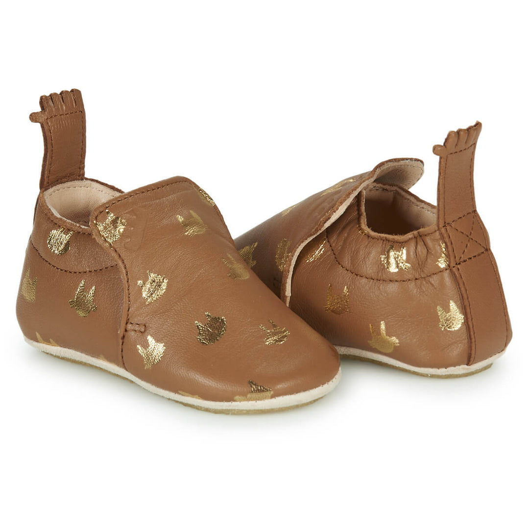 EASY PEASY Chaussons My Blublu ma petite pointure #couleur_camel-imprime-chat