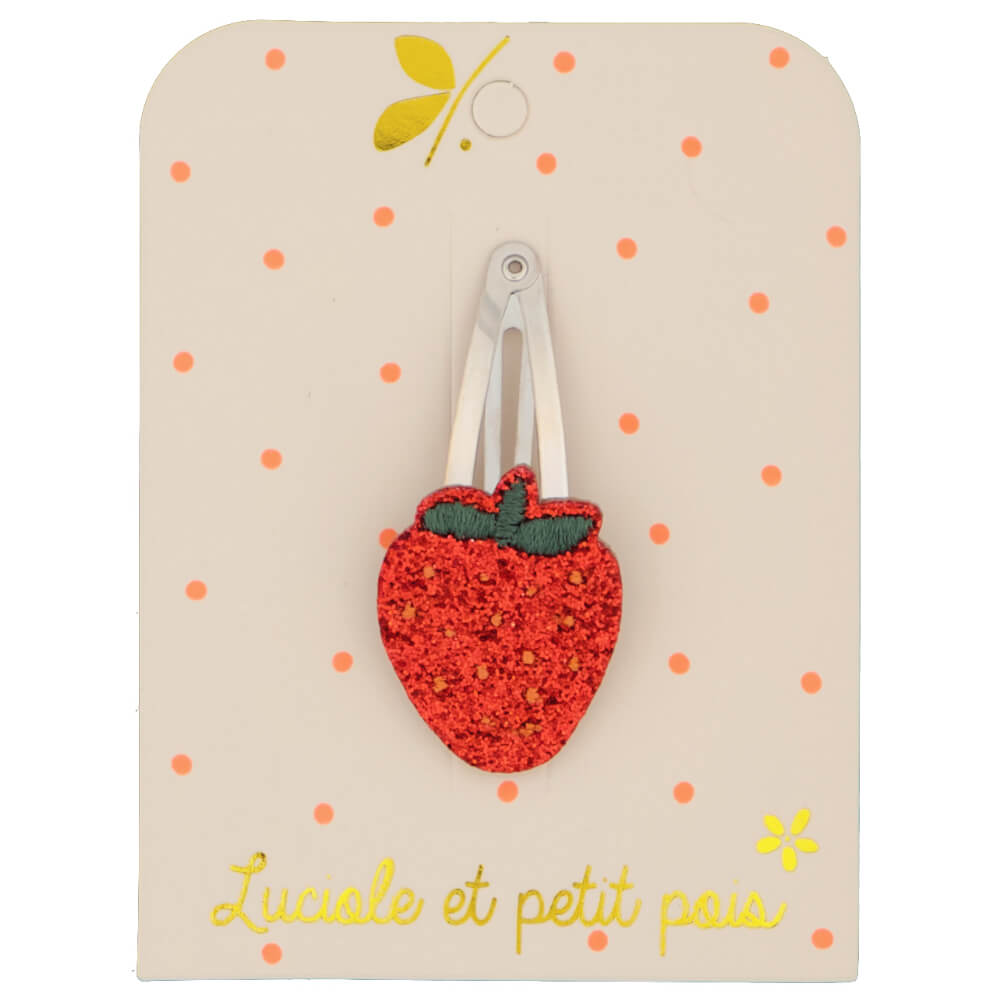 LUCIOLE ET PETIT POIS Barrette fraise ma petite pointure 